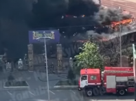 У Києві горить ресторан “Нова земля”: відео
