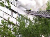 У Києві вщент згорів балкон дев’ятиповерхівки