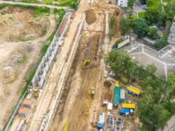 Будівництво метро на Виноградар показали з висоти пташиного польоту [Фото]
