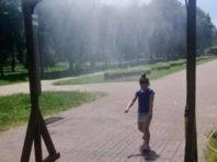 У Києві встановили охолоджуючі «портали» [Фото]
