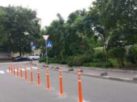На Печерську делініатори встановили перед «зебрами»