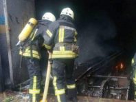 У Голосієві на території автобусного парку сталася пожежа