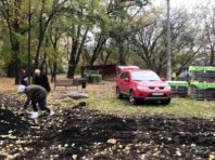 У столичному парку вкрали ґрунт для рослин