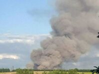 Біля Нової Каховки вибухнув склад російських боєприпасів