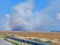 У Криму зафіксували пожежу на мисі Чауда: звідти окупанти запускають “Шахеди”