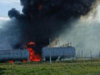 У Бєлгородській області палає майданчик для зберігання палива: росіяни заявили про атаку дрона